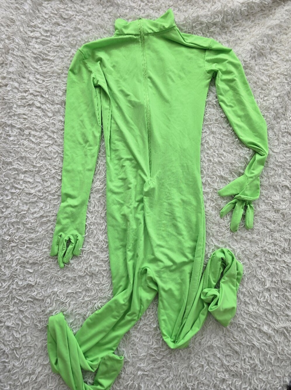 Neon Green One-Piece Zipper Bodysuit